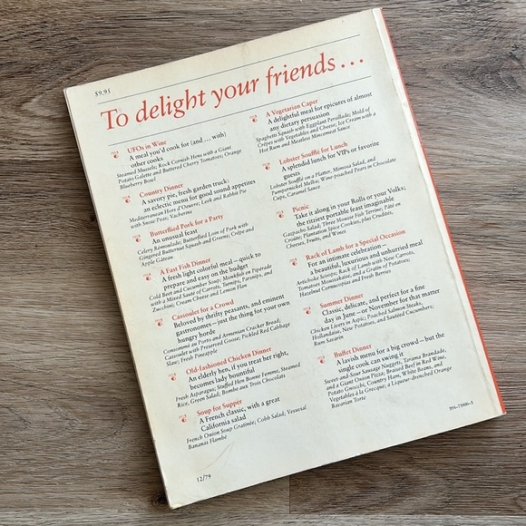 Vintage Julia Child & More Company Menu Classical Cookbook Entertaining 70s 1979 - Picture 2 of 12